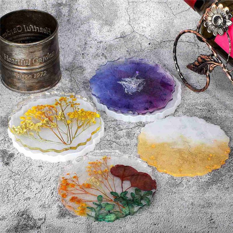 ABVT-12 Pieces Resin Coaster M - Geode Mold Silicone recension och pris