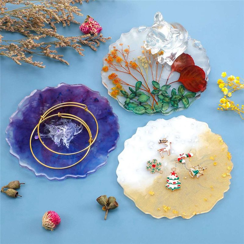 ABVT-12 Pieces Resin Coaster M - Geode Mold Silicone recension och pris
