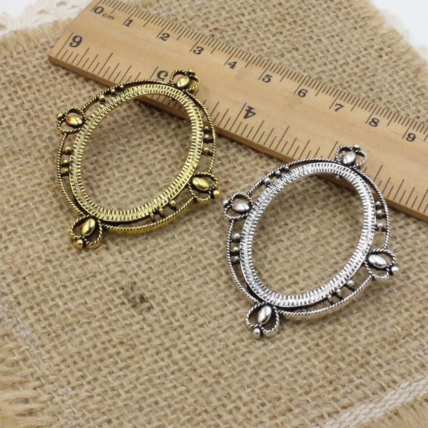 Fit 30x40mm Oval Cabochon Anti - Bezels Set Pendant recension och pris
