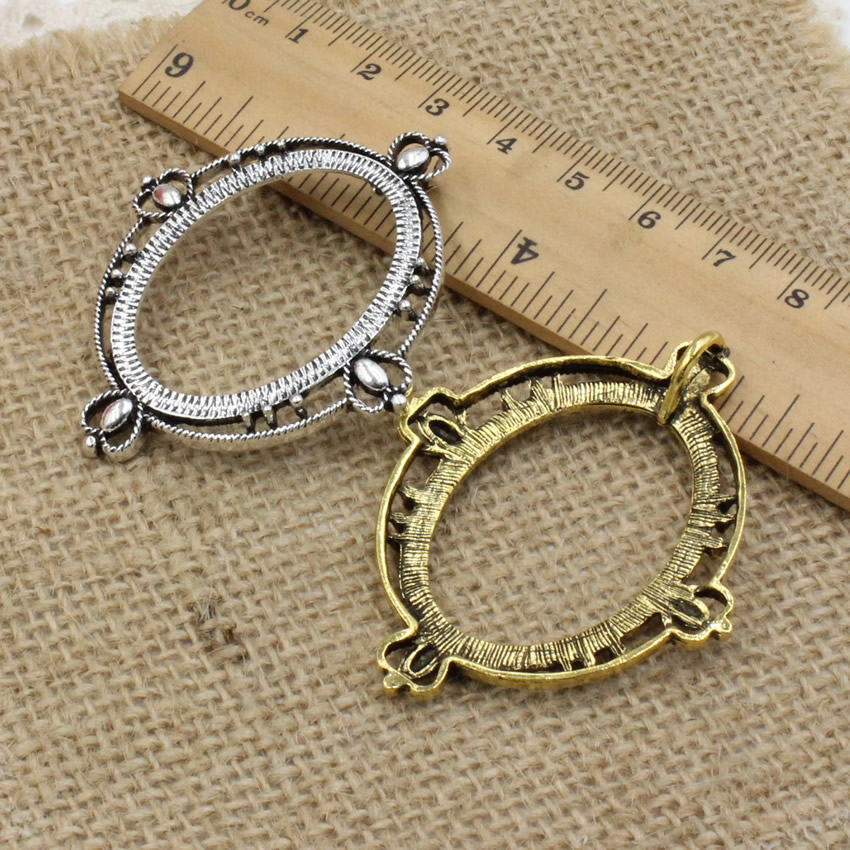 Fit 30x40mm Oval Cabochon Anti - Bezels Set Pendant recension och pris