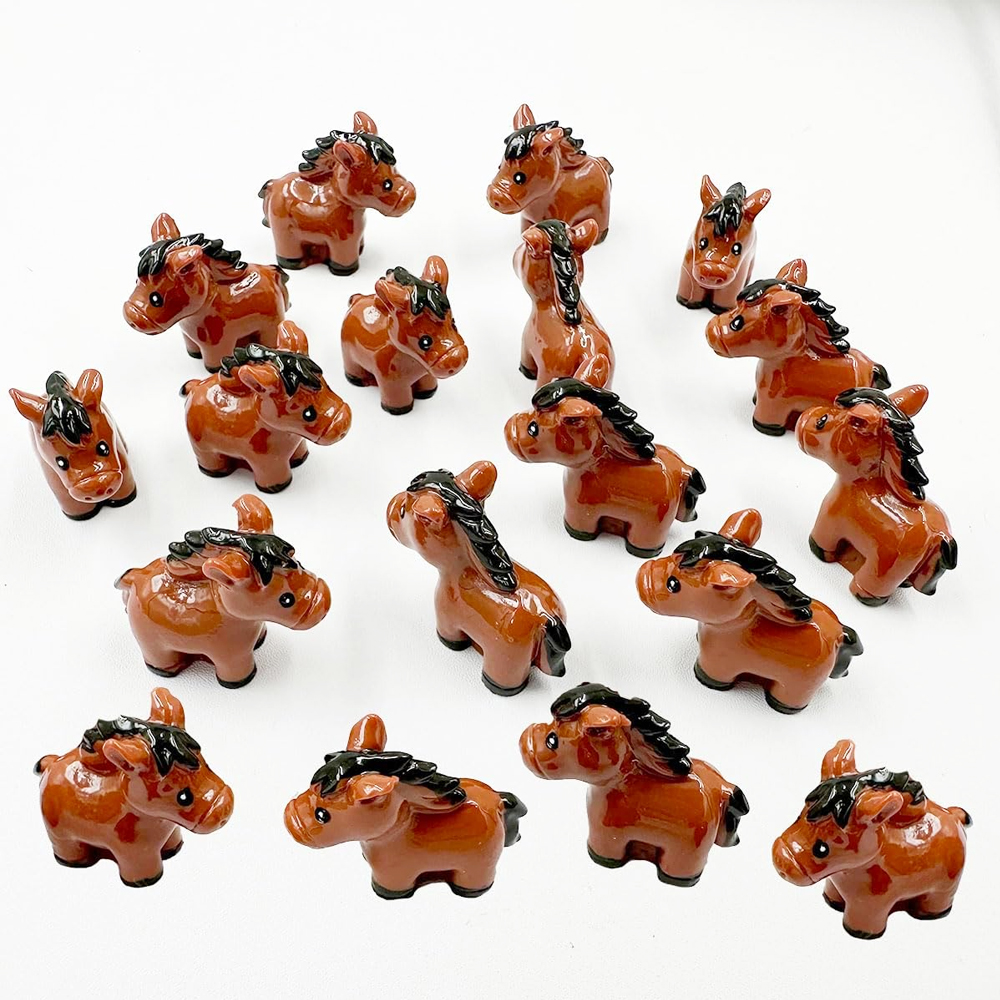3/6pcs Mini Resin Horse Miniat - Terrarium Moss Art recension och pris