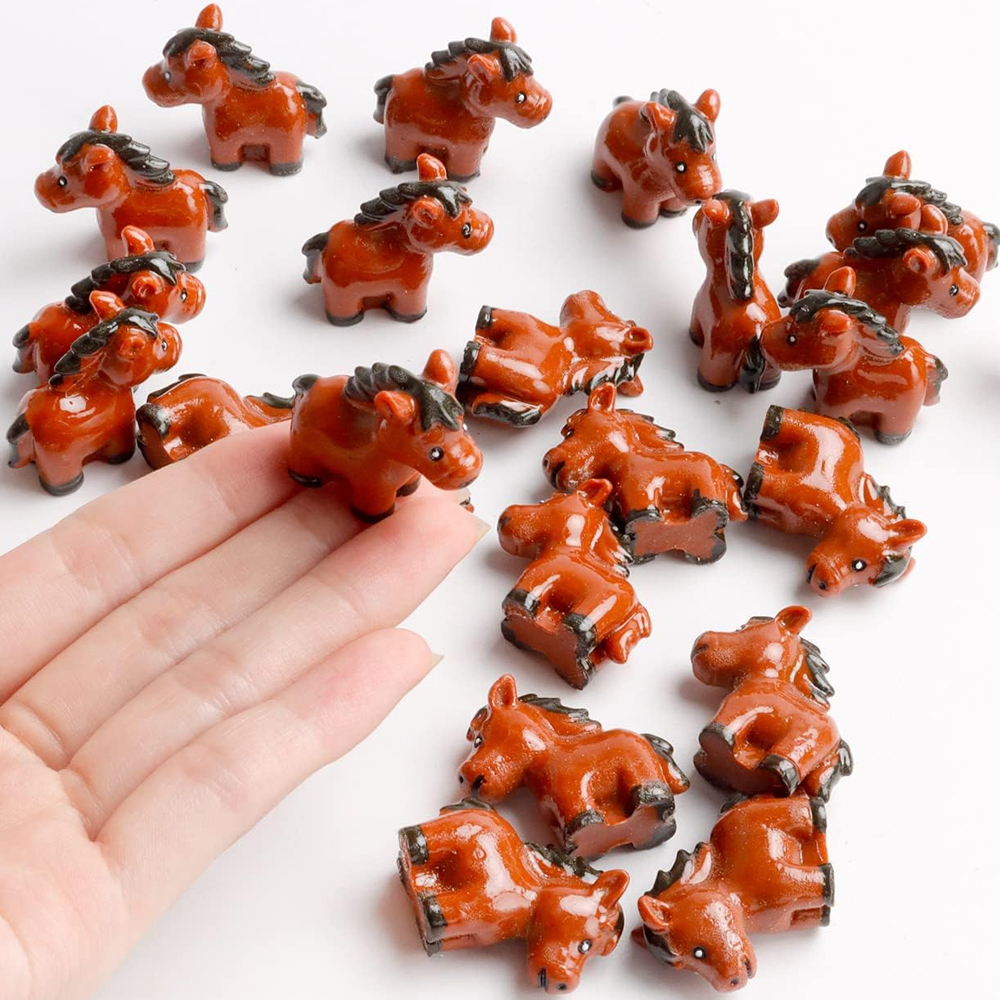 3/6pcs Mini Resin Horse Miniat - Terrarium Moss Art recension och pris