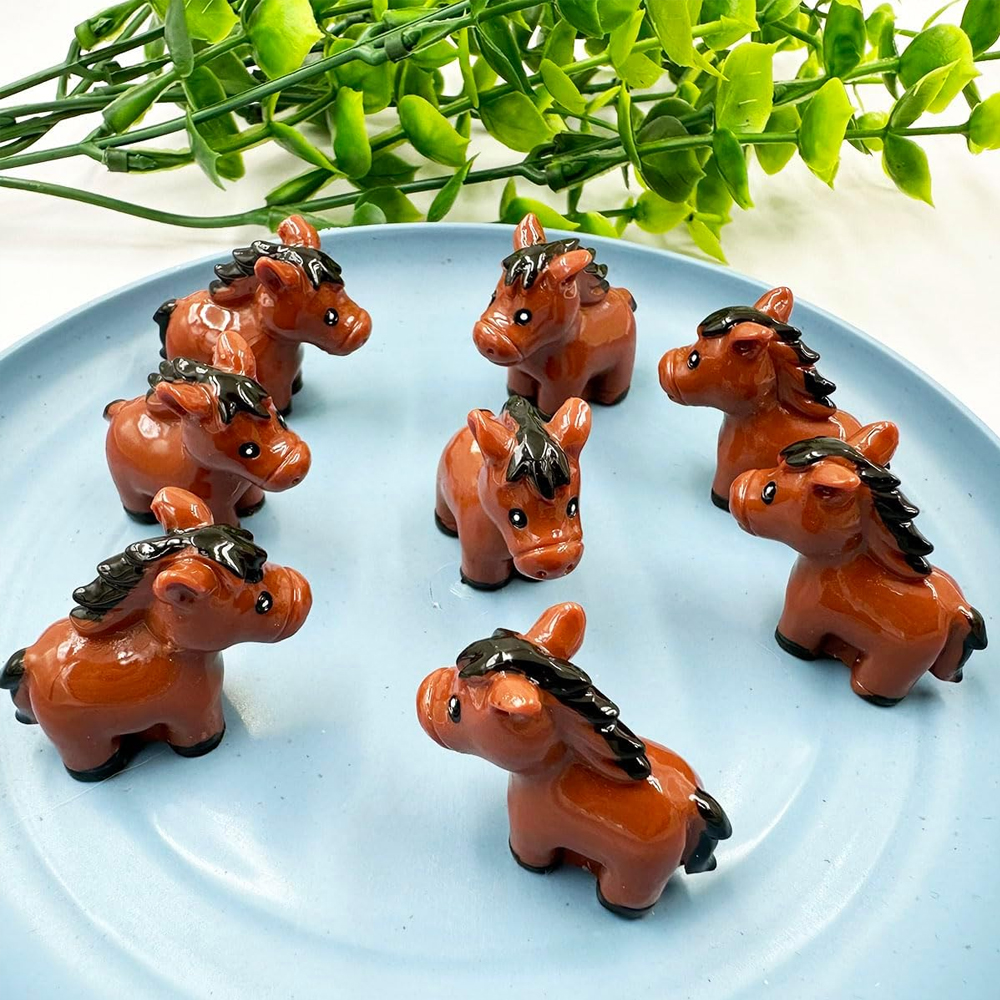 3/6pcs Mini Resin Horse Miniat - Terrarium Moss Art recension och pris