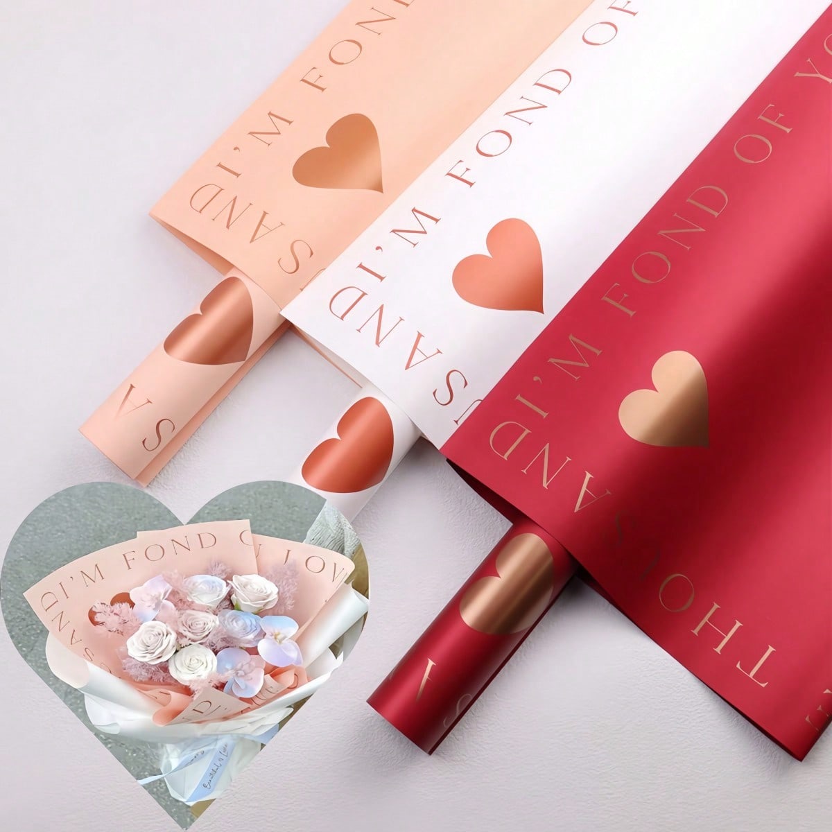 20 Sheets/Pack Gold Foil Heart - Gold Foil Flakes recension och pris