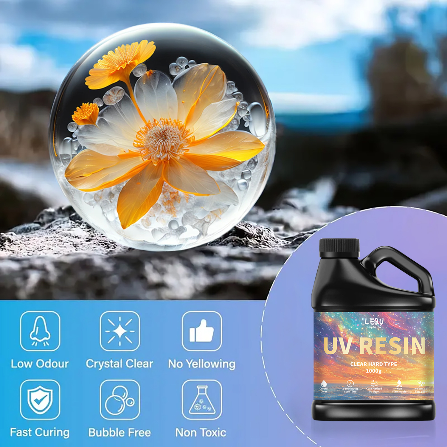 100/200/500/1000g UV Epoxy Res - Resin Craft Projects recension och pris