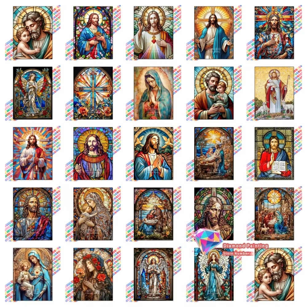 1PC frameless Easter Jesus Squ - Resin Craft Kit recension och pris