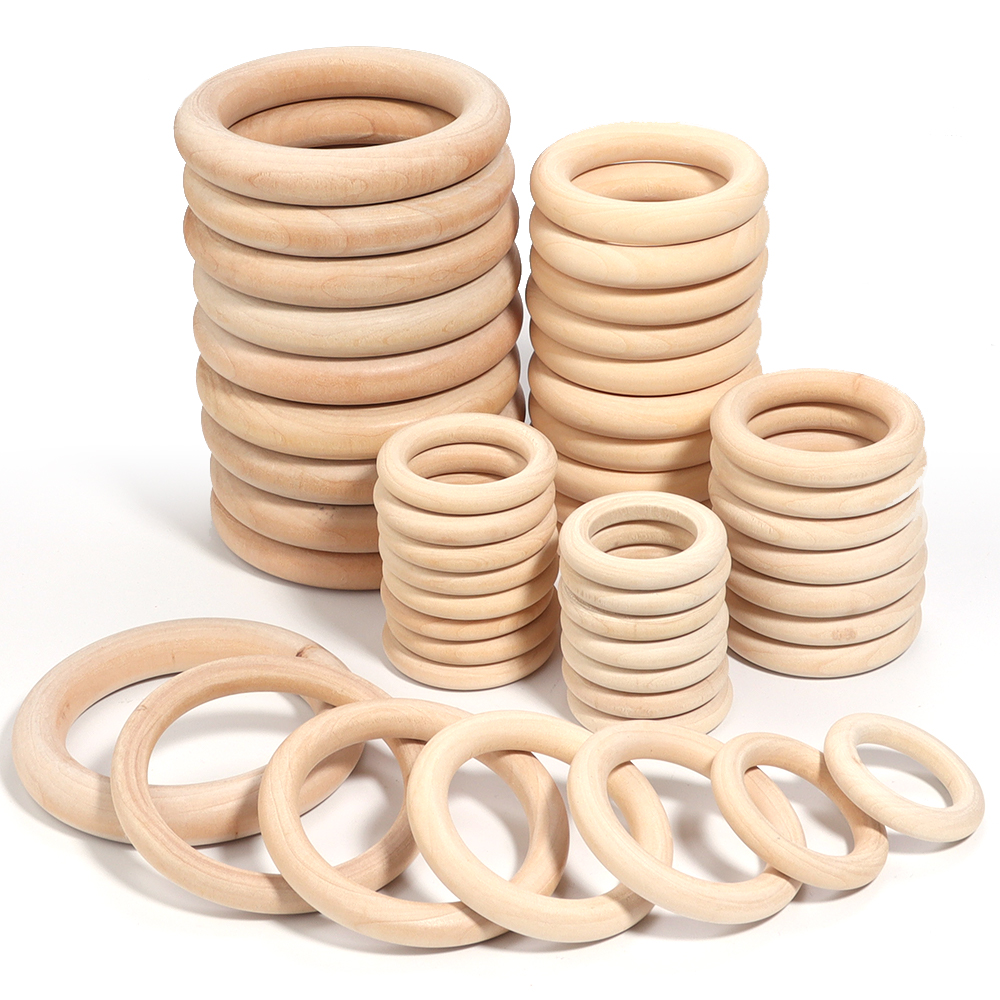 2-10pcs/lot Round Natural Wood - Wood Ring Blank recension och pris