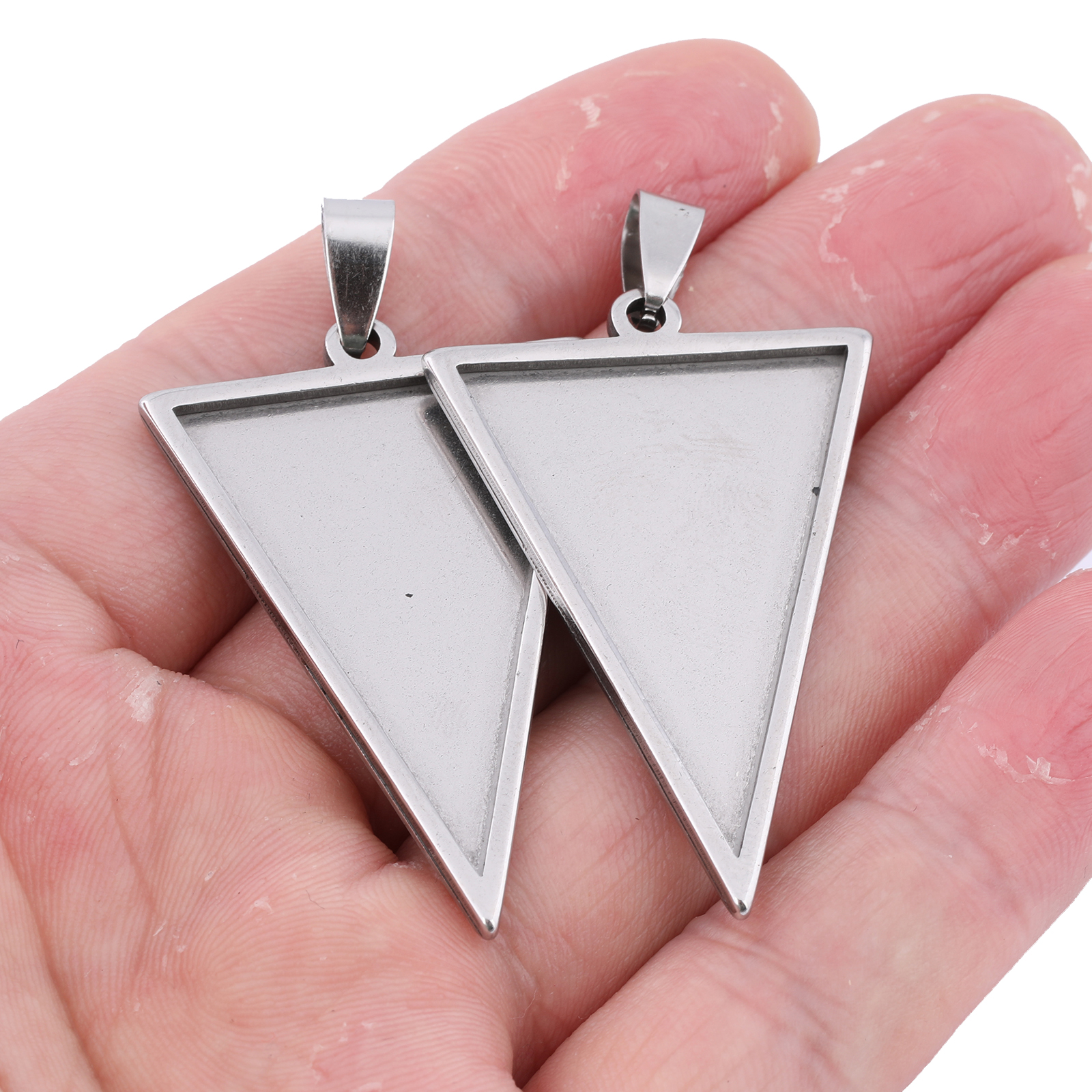 5pcs Stainless Steel 25x35mm T - Bezels Set Pendant recension och pris