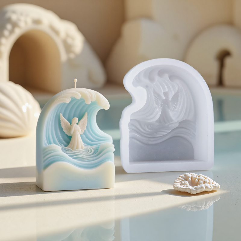 2pcs Wave Angel Silicone Mold  - Resin Ocean Wave Mold recension och pris